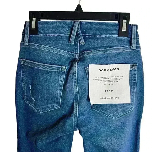 GOOD American Good Legs Zebra Pockets Size 00/ 24 - Picture 6 of 9